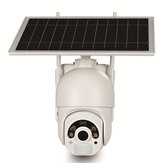Bakeey Câmera de Segurança Inteligente Solar IP WiFi Conexão 4G Sem Fio 1080P HD Visão Noturna Inteligente Ao Ar Livre PTZ À Prova D' Água