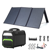 BlitzWolf® BW-PG1 462Wh (300W 3.7V/124800mAh) Power Station Set With 100W 18V Solar Panel Emergency Energy Supply Set For Outdoor Camping Travelling