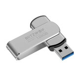 BlitzWolf® BW-UP1 USB 3.0 Flash Drive Alliage d'aluminium Pendrive 360 ° Rotating Cover Thumb Drive U Disk 16GB 32GB 64GB 128GB Portable Flash Drive