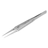 Pinzas de aleación de titanio de cabeza recta gris para herramientas de mantenimiento profesional con precisión de borde de 0,15 mm