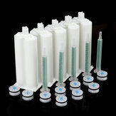 Conjunto de 5 tubos de cola AB 50ml 1:1 Cartucho duplo com Tubo de dosagem, Tubo de mistura e seringa para aplicação de cola industrial