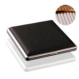Black Pocket Leather Metal Tobacco 20 Smoke Holder Storage Case Cigarette case Cards Storage Case
