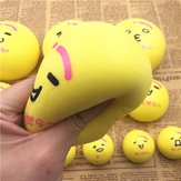 Gele Bun Squishy Toy 7cm 10cm Slow Rising Kawaii Emoji Charm Telefoon Bag Strap Gift 