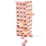 木製のタワービルディングブロックおもちゃのドミノ54スタッカー抽出ゲームキッズ教育的なクリスマスのギフト