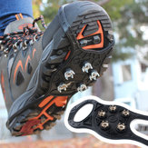 Crampons de 5 dentes ao ar livre, tipo 8, capas de sapatos antiderrapantes para neve urbana com pregos