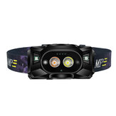 XANES® XPG 250LM Sensor LED Headlight 1800mAh 6 Modes 3 Light Source Waterproof Camping Light Head Flashlight