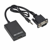 1080P Full HD VGA to HDMI-compatible Converter Adapter Cable with Audio Output VGA HD Adapter for PC Laptop to HDTV Projector