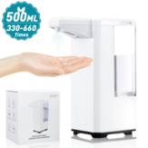 JOYXEON 500ml Automatic Induction Alcohol Spray Hand Sanitizer Dispenser Humanized Design IPX4 Waterproof Touchless Soap Dispenser