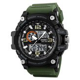 SKMEI 1283 Relógio Masculino Relógio Digital Esportivo LED Cronógrafo Exibição Dupla Militar