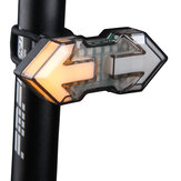 XMUND HYD-040 Luce posteriore per bicicletta a LED con telecomando wireless, ricarica USB e luce di coda a direzione