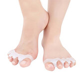 KALOAD 1 paar siliconen teenafscheiders voor voeten om de tenen te rechten en pijn te verlichten van likdoorns en de ziekte van de knobbel op de voeten tijdens het sporten.