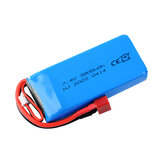 Bateria LiPo de 7,4V 2S 3800mAh com plugue T para o carro Wltoys 124017 144010 124019 124018 e 144001