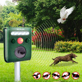 KCASA KC-JK369 Jardín Ultrasónico PIR Sensor Solar Repelente de Animales Fuerte Luz Flash Repelente de Aves