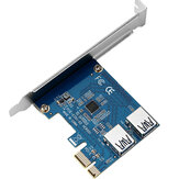 PCI-E 2 w 1 gniazda PCI Express 1X Riser Card Mini ITX Obróć zewnętrzny 3 adapter PCI-E Slot PCIe Port Multiplier Card