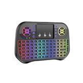 i10 Novo Air Flying Mouse Mini teclado controle remoto 2.4G Bluetooh Bateria seca Bateria de lítio Retroiluminação Ferramenta de aprendizado infravermelho Idiomas completos