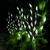 60LED Dal Yaprak Ağaç Güneş Enerjili Çim Işığı Groud Stake Açık Bahçe Su Geçirmez Bahçe Lambası