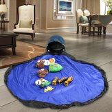 Sac de rangement portable pour jouets pour enfants avec cordon et tapis de jeu pour ranger les jouets
