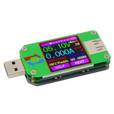 Testeur de tension et de courant avec écran LCD couleur USB 2.0 RIDEN® UM24/UM24C Voltmètre Ampèremètre Mesure de charge de batterie Résistance de câble