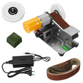 4000-9000RPM Electric Adjustable Speed Mini Belt Sander Polishing Grinding Machine Antiskid Abrasive Belts Grinder