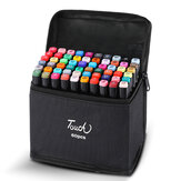 TOUCH RAVEN 30/40/60/80 Colors Marker Pen Set Oily Dual Head Nib Marker Pen Set With Pen Bag For Artist Student Anime Painting Designing