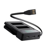 Ładowarka do baterii USB z wizualnym wyświetlaczem mocy dla kamery GOPRO 9, obsługa typu C Micro USB