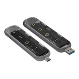 BlitzWolf® M.2 NVMe SSD külső burkolat M-kulcsú C-típusú alumíniumötvözet C-típusú USB-A 10Gbps 2TB támogatott merevlemez tok BW-SSDE2 BW-SSDE3