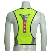 BIKIGHT Elastic LED Cycling Vest Adjustable Visibility Reflective Vest Night Sports Reflective Belt For Safety Riding Adult Night Riding