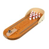 Mini beltéri asztali fából készült bowling játék - Játékos eszközök a gyermekek számára