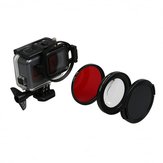 Adaptador de Anel de Filtro de Lente Vermelho Macro 16x 58mm para GoPro Hero 5