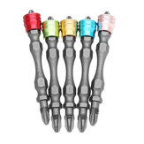 Broppe 5pcs 65mm PH2 Magnetic Screwdriver Bits Aluminum Ring 1/4 Inch Hex Schacht Drywall Screwdriver