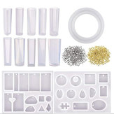  213pcs Resin Casting Mold Kit Silicone For Necklace DIY Jewelry Pendant Craft Making Gadget