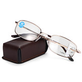 Óculos de leitura progressiva antifadiga dobráveis com armação de metal, anti-luz azul, mini óculos de leitura vintage