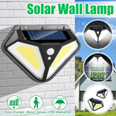 50COB/102LED Solar Wall Light PIR Motion Sensor Lamp Three Modes Outdoor IP65 Waterproof Garden Yard Street Lighting