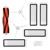 Xiaomiロボット掃除機の交換用パーツアクセサリー、メインブラシ*1、サイドブラシ*2、HEPAフィルター*4の10個セット