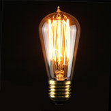 766.207 ST58 40W Vintage Antieke Edison Style Koolstoffilament Clear Glass Bulb 220-240V