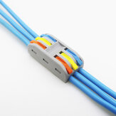 Bloco terminal de fio de conectores elétricos universais Conector de acoplamento colorido de 3 pinos PCT-3