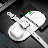 Baseus 3-in-1 18W Qi Draadloze oplader Snelle draadloze oplaadpad Oordopjes Oplader Horloge-oplader voor iPhone 11 Mi 10 Huawei P40 Pro Apple Watch Serie 5 4 3 2 Apple AirPods