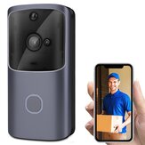 Sonnette M10 720P Smart WIFI avec caméra IP sans fil, interphone FIR avec alarme, vision nocturne, fonctionne avec Amazon Alexa et Google Home