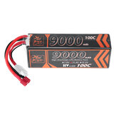Batterie LiPo ZOP Power 11.4V 9000mAh 100C 3S avec connecteur T Deans pour voiture RC