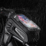 Fahrradtasche mit 1,7L und 6,4 Zoll wasserdichtem Touchscreen für den Vorderrahmenrohr von MTB- oder Rennrädern für Outdoor-Aktivitäten wie Camping oder Radfahren.