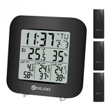 Digoo DG-TH3330 Home Comfort 3 Channels Digital In&Outdoor Hygrometer Thermometer Temperature Humidity Sensor Clock