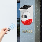 RF433 Outdoor Solar Light Alarm Human Body Induction Infrared Sound and Light Alarm
