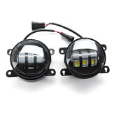 مصابيح LED نهارية COB بقياس 4 بوصات DRL ضبابية مزدوجة اللون لـ بالنسبة إلىd F150/Honda/Nissan/Subaru/Acura