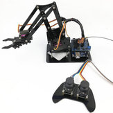 4DOF Robotická paže s dálkovým ovládáním PS2 Self-Sestavení s servem MG90s pro programování UN R3
