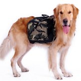 Zewnętrzna duża torba na psa w kształcie plecaka Woreczki sedlowe w kamuflażu torby podróżne dla dużych psów do wędrówek