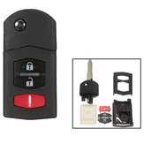 3 botones Control remoto Llavero abatible Caso Hoja de carcasa para Mazda 3 5 6 RX-8 CX-7 CX-9