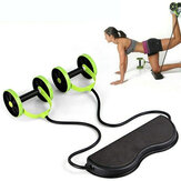 Multifunksjonell hjemme magehjulrulle med motstandsband muskel trening verktøy