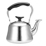 Bouilloire sifflante en acier inoxydable de 1L pour faire bouillir de l'eau pour le thé et le café, couleur argent