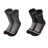 SGODDE 2 paires de chaussettes en laine pour hommes chaudes, respirantes, élastiques pour les sports d'hiver en plein air et la randonnée