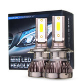 80W Mini Car COB LED Headlights Bulbs H1 H4 H7 H8 9005 9006 9012 Fog Lamp 10000LM 6000K White DC 9-32V 2Pcs
